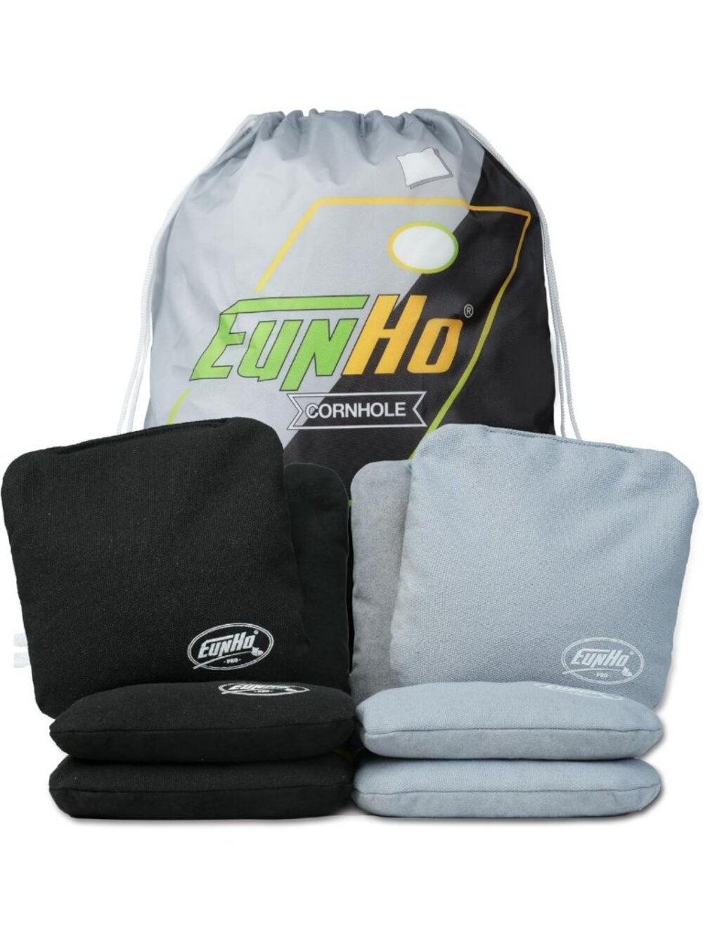 Professional Cornhole Bags Set of 8 - Dual-Sided Slick & Stick Design